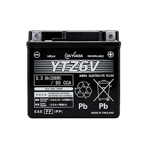 シールド型 バイク用バッテリー 液入り充