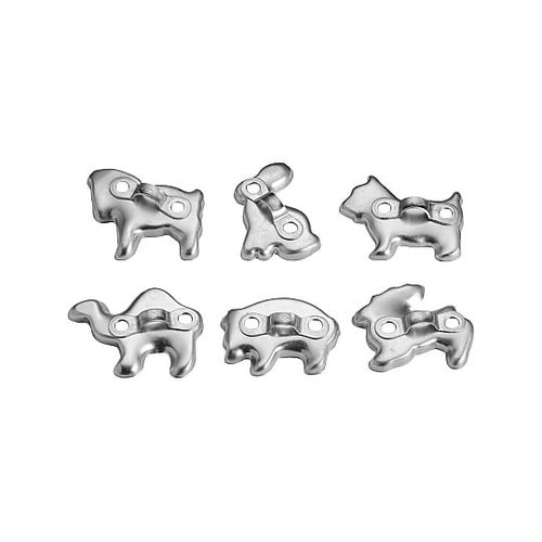 アルミ 動物クッキー抜型(6ヶ入)