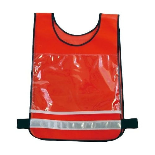 差し替え式ベスト 蛍光オレンジ