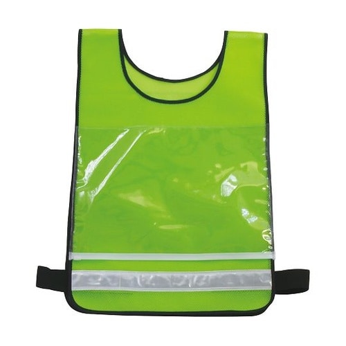 差し替え式ベスト 蛍光グリーン