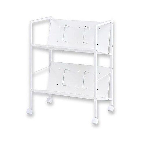 木製ファイルワゴン2段 ホワイト FWG