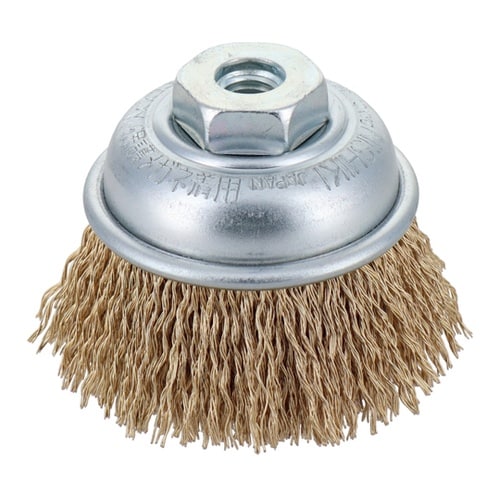 カップブラシ 鋼線メッキ 65mm #4