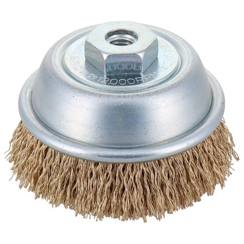 カップブラシ 鋼線メッキ 75mm #4