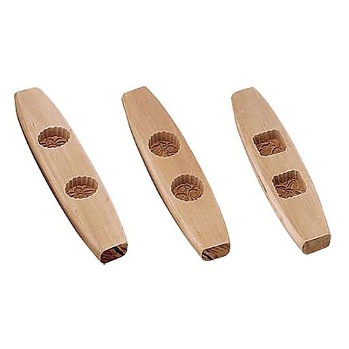 木製 月餅抜型 小 2ヶ取 丸 3760