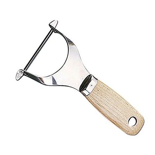 手にやさしい木柄ピーラー 071104