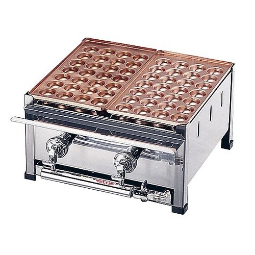 KD 銅たこ焼台 2連セット A(28穴