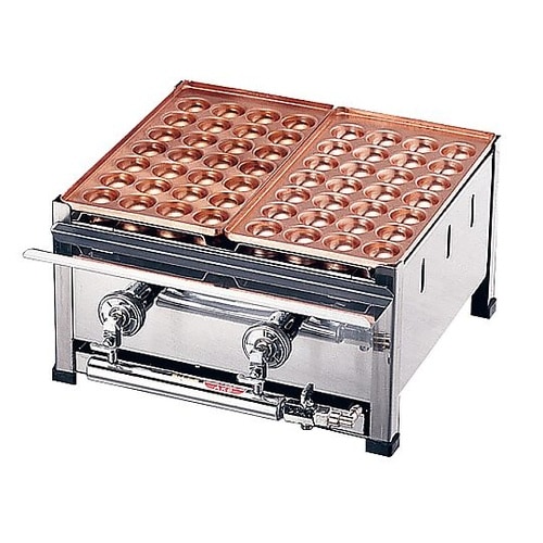 KD 銅たこ焼台 2連セット A(28穴