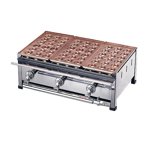 KD 銅たこ焼台 3連セット A(28穴