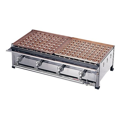 KD 銅たこ焼台 4連セット A(28穴