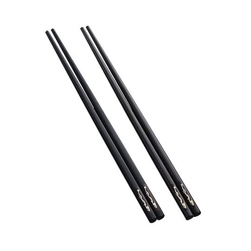 メラミン龍模様箸 黒24.5cm 454