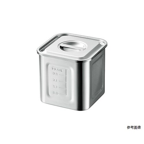 18−8 目盛付深型角キッチンポット 4