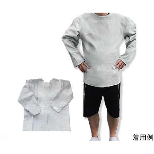 自然牛皮 溶接 本色 前掛け ジャンパー