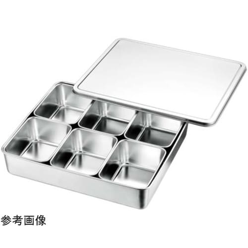 18−8 普及型調味料入バット 6ヶ入角