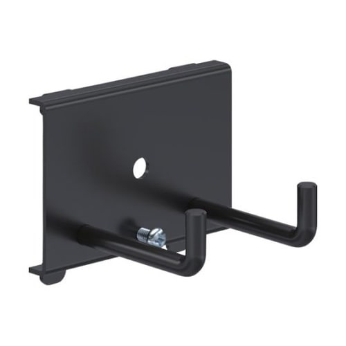 パンチングパネル用工具フック2本爪 黒