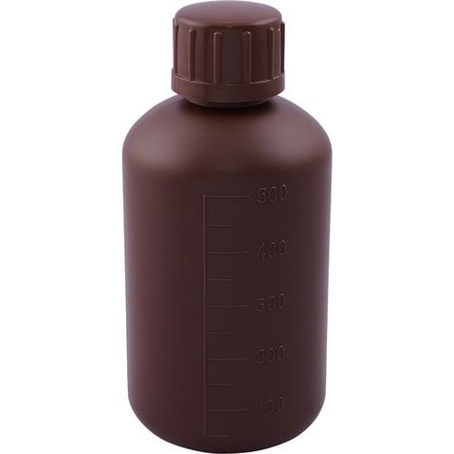 AS 細口丸型遮光瓶500ml(茶)
