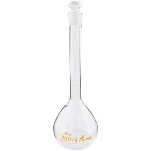 AS メスフラスコ白200ml高精度ASONE