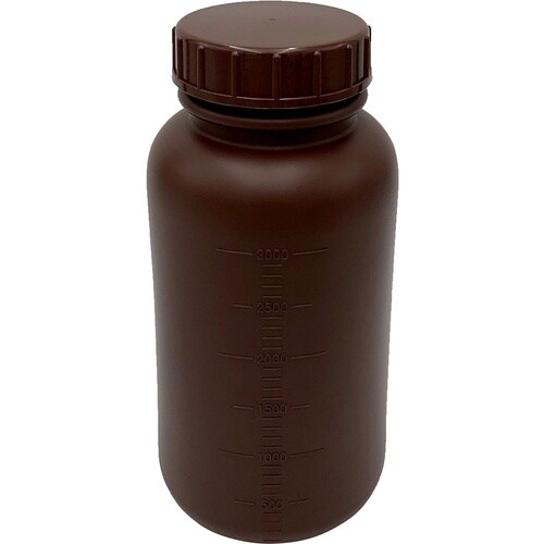 AS 広口丸型遮光瓶3L(茶)