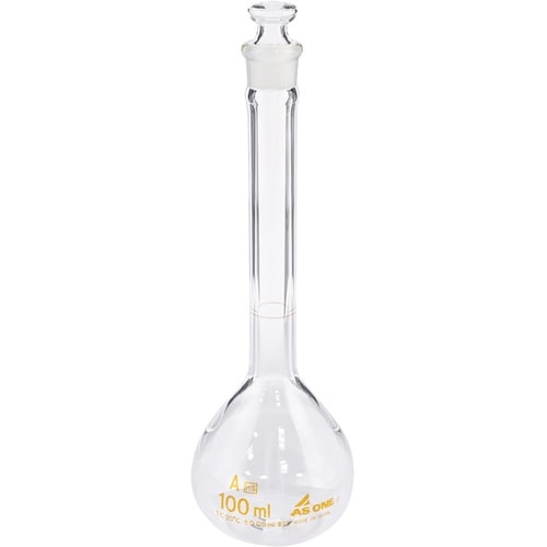 AS メスフラスコ白100ml高精度ASONE