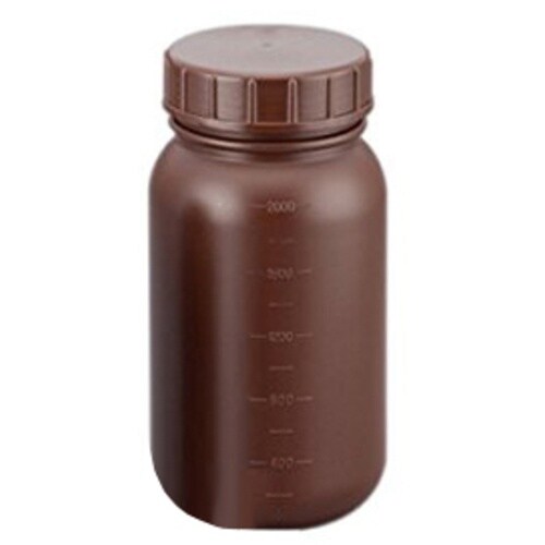 AS 広口丸型遮光瓶2L(茶)
