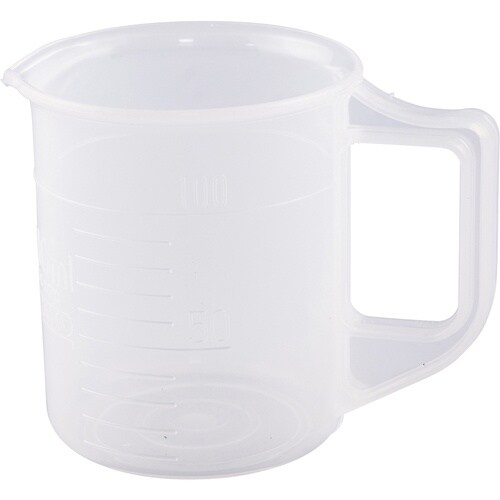 AS ポリプロピレン手付きビーカー100ml