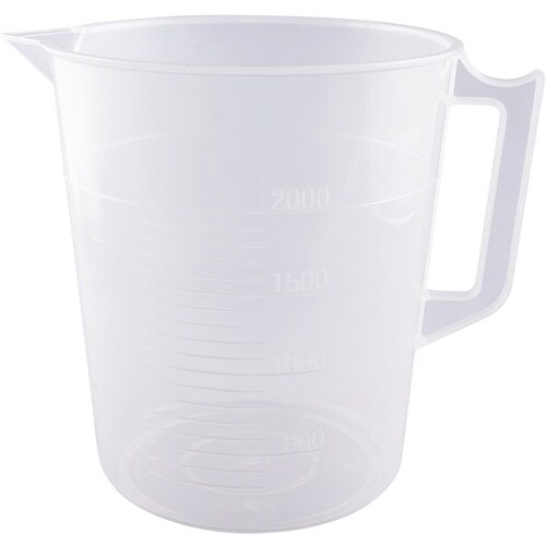 AS ポリプロピレン手付きビーカー2000ml