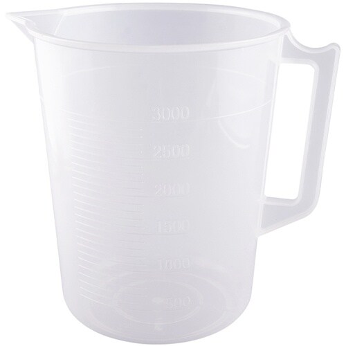 AS ポリプロピレン手付きビーカー3000ml