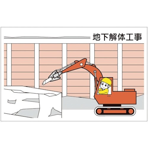 ユニット 作業予定マグネット板 地下解体工事