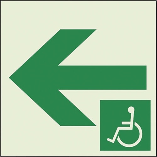 ユニット 一時避難エリア通路標識 左矢