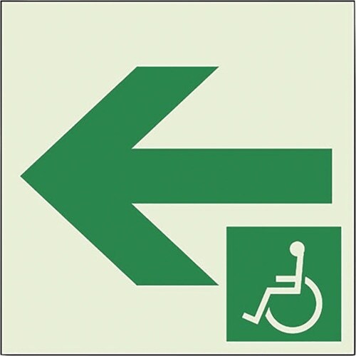 ユニット 一時避難エリア通路標識 左矢