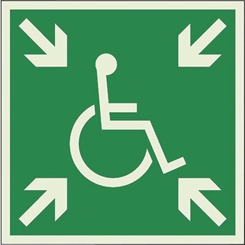 ユニット 一時避難エリア標識