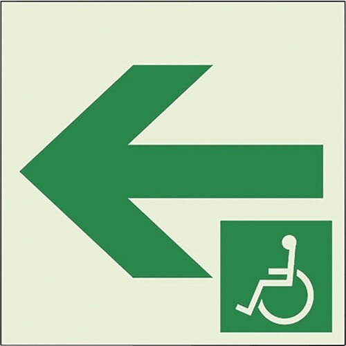 ユニット 一時避難エリア通路標識 左矢