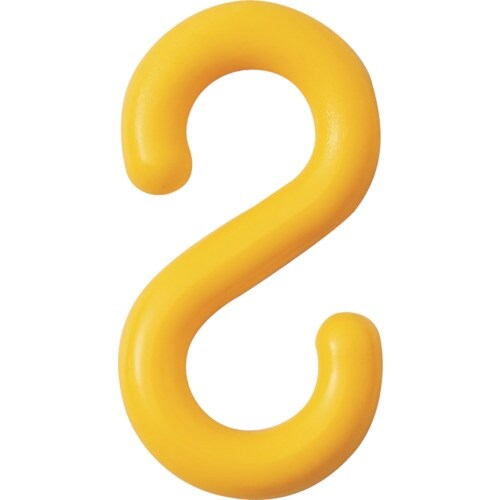 緑十字 S字フック 黄 PF−8Y 線径8mmΦ