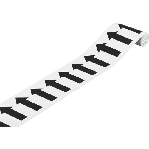 緑十字 配管識別テープ ↑矢印(方向表示) AH5