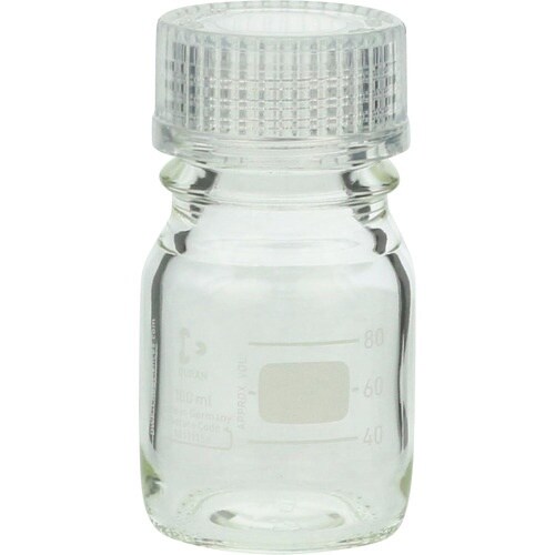 SIBATA 耐熱ねじ口びん 透明キャップ付 10