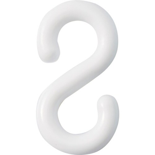 緑十字 S字フック 白 PF−8W 線径8mmΦ
