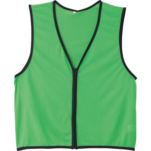 緑十字 メッシュ安全ベスト 蛍光グリーン フリーサ