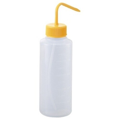 AS 洗浄瓶カラフルバリエ広口イエロー 1L