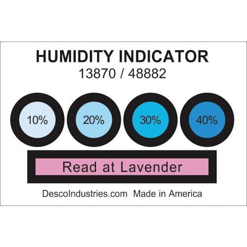 DESCO 湿度表示カード、相対湿度 10,20,