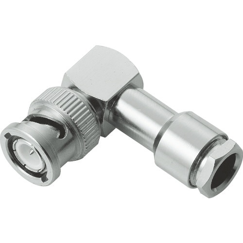 DENSAN 同軸L型コネクター(圧着レスタイプ)