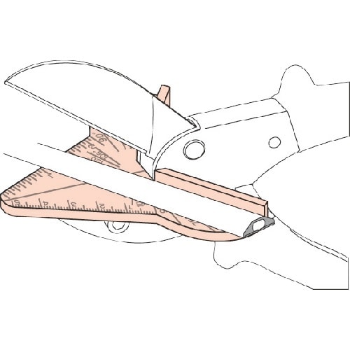 DENSAN モールカッター 45°ガイド付受け刃