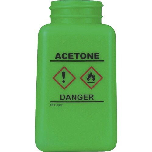 DESCO ボトル 緑 GHS表示 アセトンと印刷