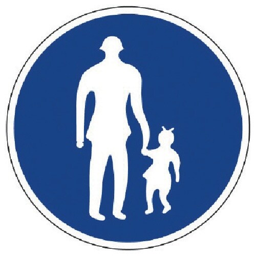 ユニット 標識マーク歩行者専用 合成ゴム・600Ф