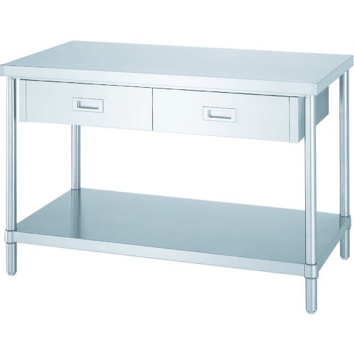 シンコー ステンレス作業台片面引出付(ベタ板棚タイ