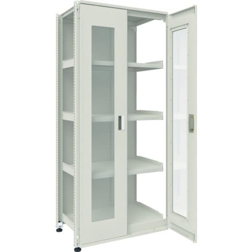 TRUSCO M3型ユニット中量棚 両開きアクリル