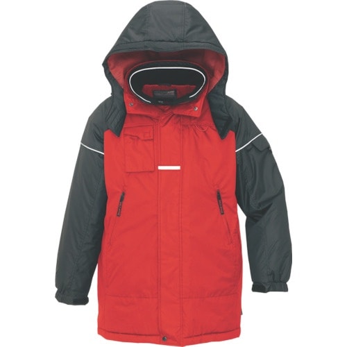 アイトス 防寒コート レッド3L