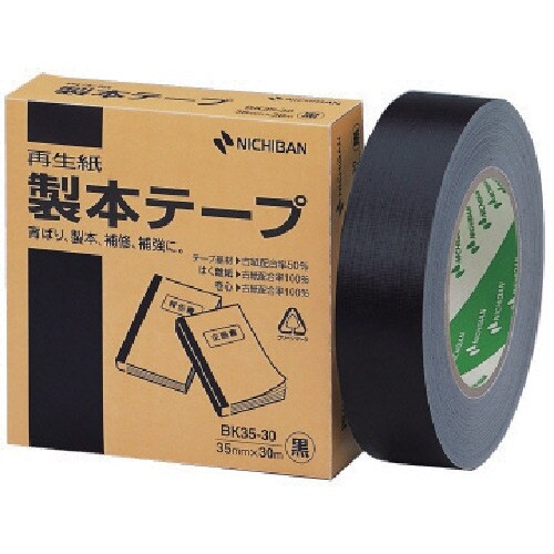 ニチバン 製本テープ再生紙黒BK35−30黒 35