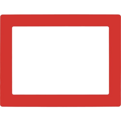 緑十字 路面用区画標識(A3用紙対応タイプ) 赤