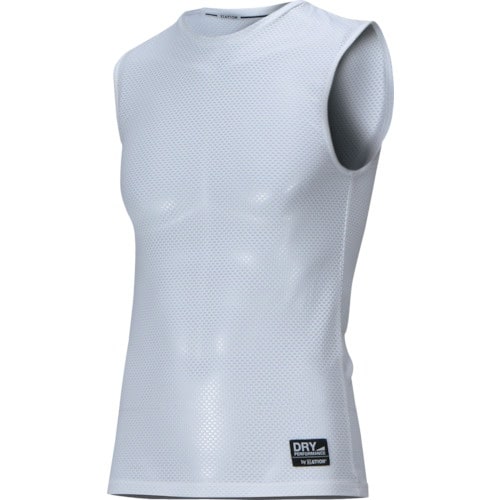 カジメイク クレーターメッシュノースリーブ ホワイ