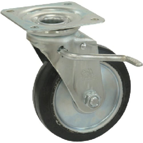 シシク スタンダードプレスキャスター ゴム車輪 自