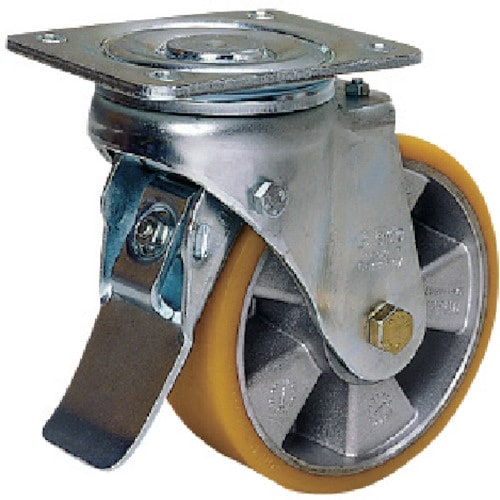シシク 重荷重用自在ストッパー付きキャスター 10